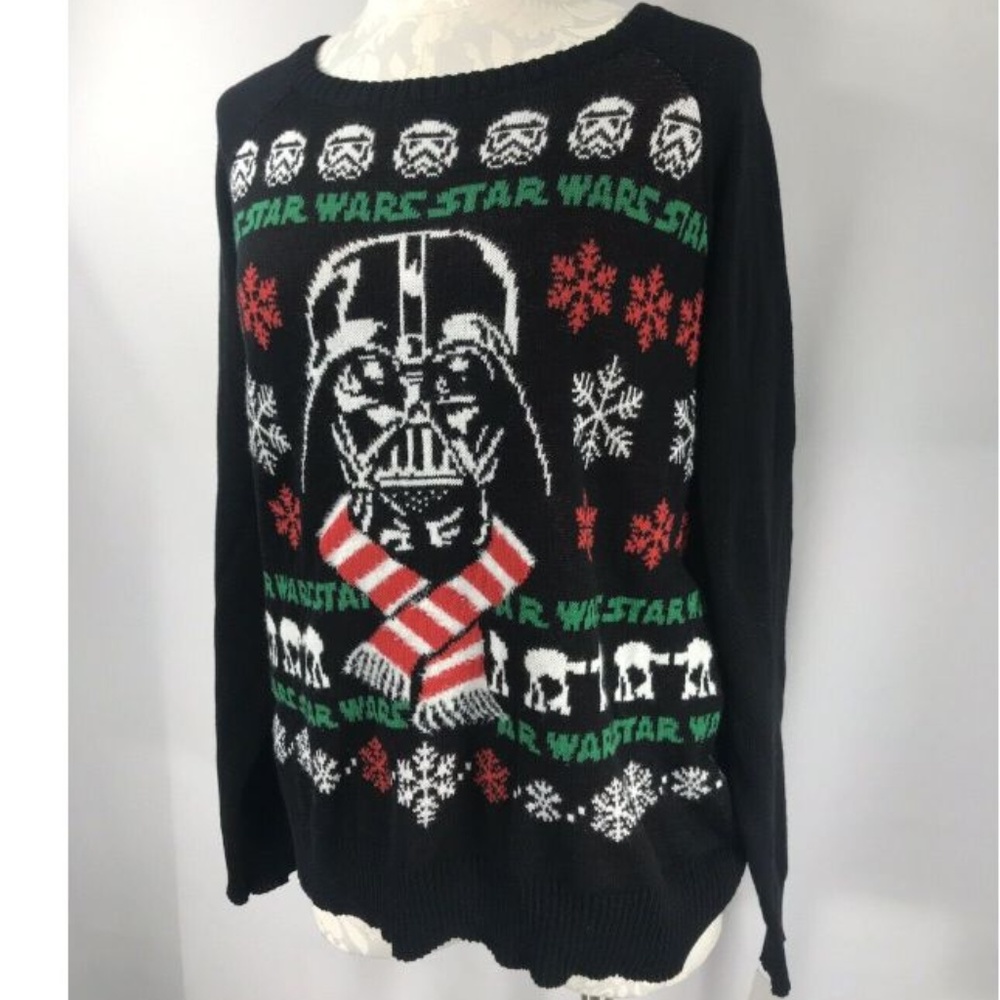 New Star Wars Christmas Sweater Darth Vader XL NWT - Picture 3 of 5